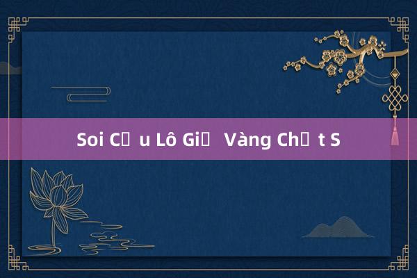 Soi Cầu Lô Giả Vàng Chất S