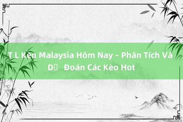 T L Kèo Malaysia Hôm Nay – Phân Tích Và Dự Đoán Các Kèo Hot