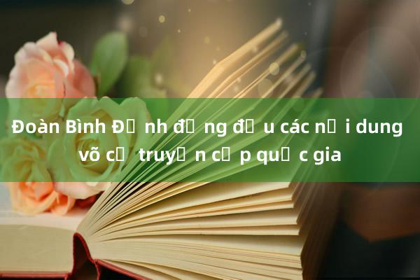 Đoàn Bình Định đứng đầu các nội dung võ cổ truyền cấp quốc gia 