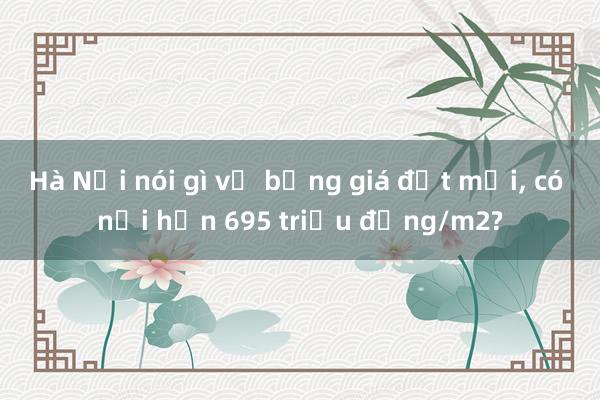 Hà Nội nói gì về bảng giá đất mới, có nơi hơn 695 triệu đồng/m2?